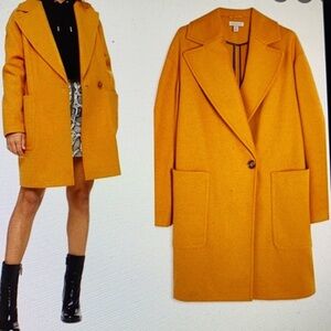Topshop Mustard Oversized Long Soft Coat Zara Anthropologie Mango Bloggers 4